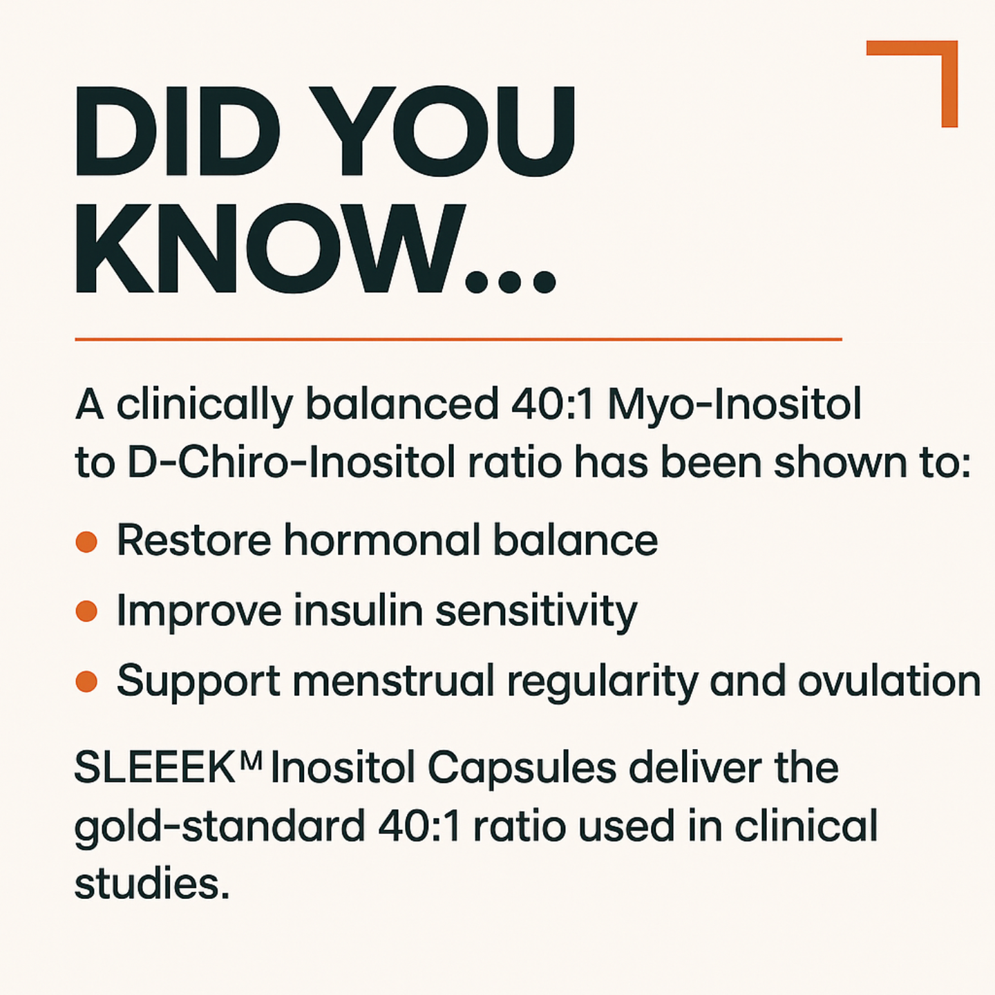 SLEEEK Inositol Hormonal Support