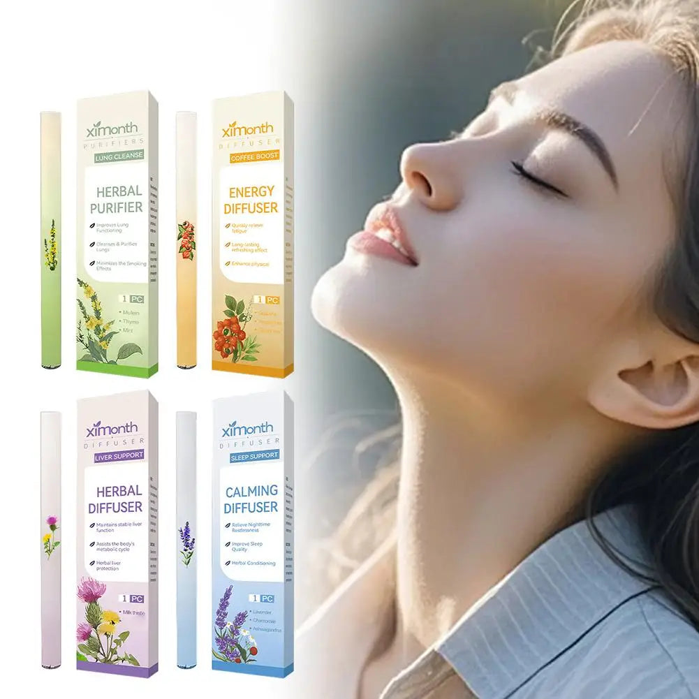 Herbal Lung Purifier Protect Liver Cleansing Stick Relieve Driving Fatigue Drowsiness Refreshing Mint Essential Energy Pen