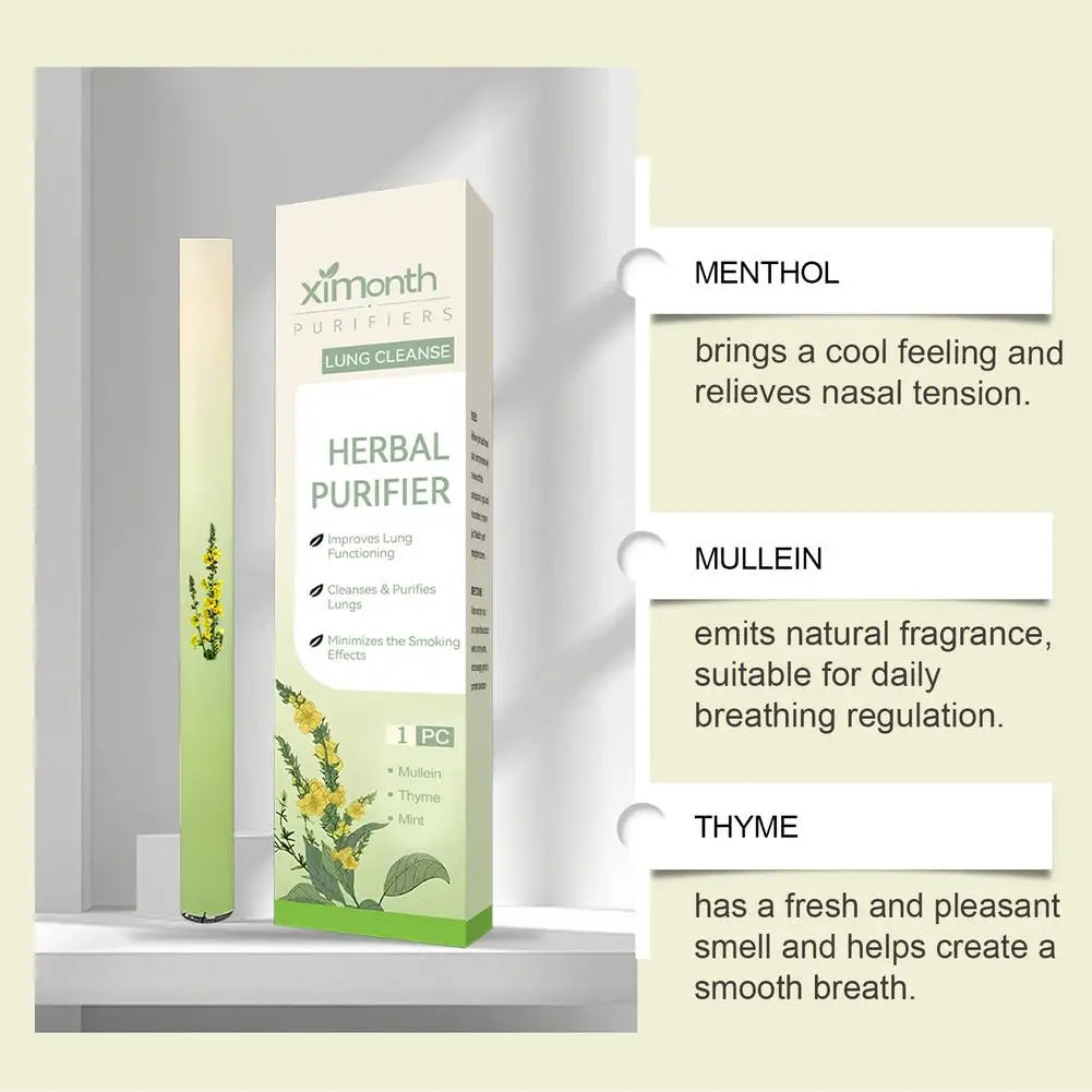 Herbal Lung Purifier Protect Liver Cleansing Stick Relieve Driving Fatigue Drowsiness Refreshing Mint Essential Energy Pen