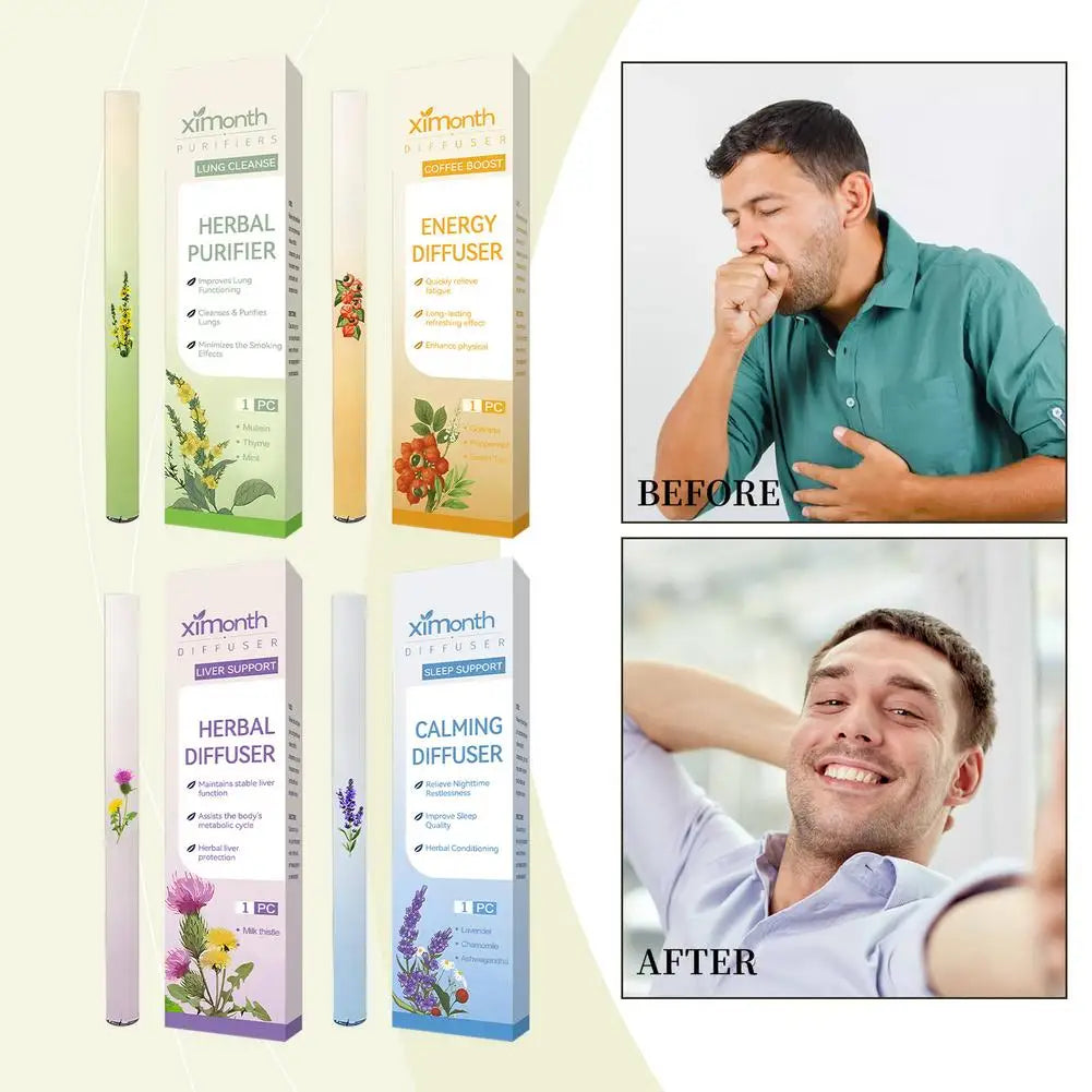 Herbal Lung Purifier Protect Liver Cleansing Stick Relieve Driving Fatigue Drowsiness Refreshing Mint Essential Energy Pen