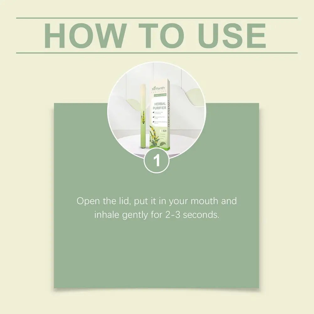 Herbal Lung Purifier Protect Liver Cleansing Stick Relieve Driving Fatigue Drowsiness Refreshing Mint Essential Energy Pen