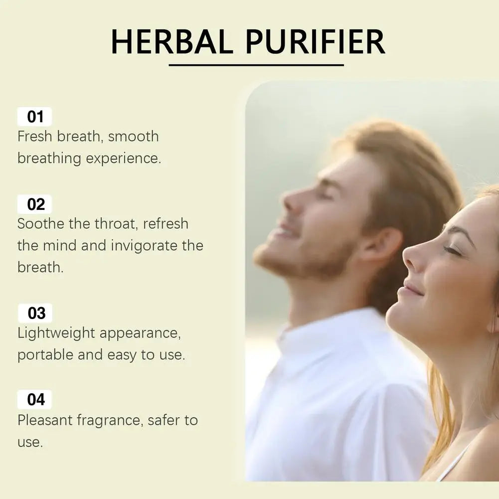 Herbal Lung Purifier Protect Liver Cleansing Stick Relieve Driving Fatigue Drowsiness Refreshing Mint Essential Energy Pen